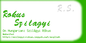 rokus szilagyi business card