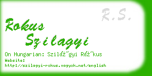 rokus szilagyi business card